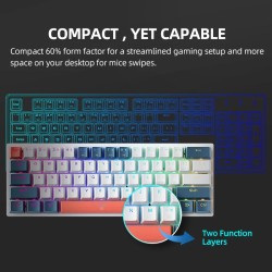 K500-B61 Machenike Mini Keybaord meccanico Fattore di forma al 60% 61 tasti Gaming Keybaord Chiave completa cablata Hot-