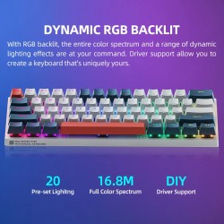 K500-B61 Machenike Mini Keybaord meccanico Fattore di forma al 60% 61 tasti Gaming Keybaord Chiave completa cablata Hot-