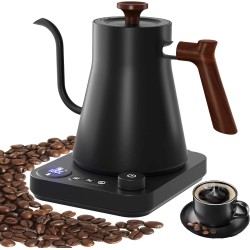 Bollitore elettrico a collo di cigno 900ML Bollitore per caffè preparato a mano Teiera intelligente Pentola di controllo