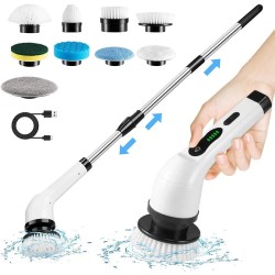 Spazzola per pulizia elettrica multiuso senza fili per cucina, bagno, WC - Spazzole e lavapavimenti per la casa