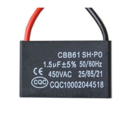 Condensatore CBB61 1.5uF 450VAC Ventola Motore Avviamento Compatibile Per