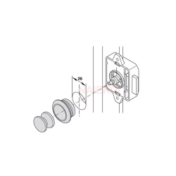 Serratura Push-Lock 26mm Chiusura Pressione Camper Barca Van Pensili