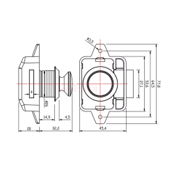 Serratura Push-Lock 26mm Chiusura Pressione Camper Barca Van Pensili