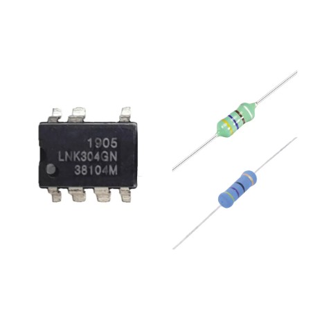Kit riparazione LNK304GN LNK304G con resistore 47Ω 3W e induttore 470μH 1/2W